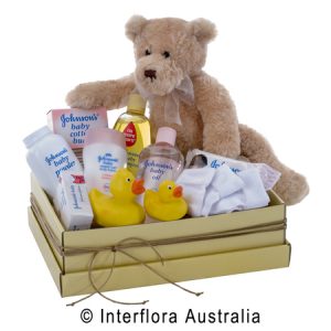 Soft Toy with Selection of Baby Care Products