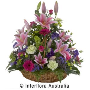 Lavish Mixed Flower Basket