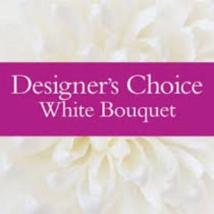 A Florist Choice Designer White Mixed Floral Bouquet.